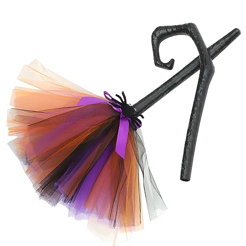 TOYANDONA Halloween-Hexenbesen-Requisite Abnehmbarer Fliegenbesen Für Hexen-Cosplay Besen-Dekorationen Aus Kunststoff Und Leicht Und Tragbar von TOYANDONA