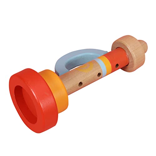 TOYANDONA Hölzerne Trompete Pädagogisches Trompetenspielzeug Kreatives Lernspielzeug Musikspielzeug Für Lustiges Musikspielzeug Holzspielzeug Orff Trompete von TOYANDONA