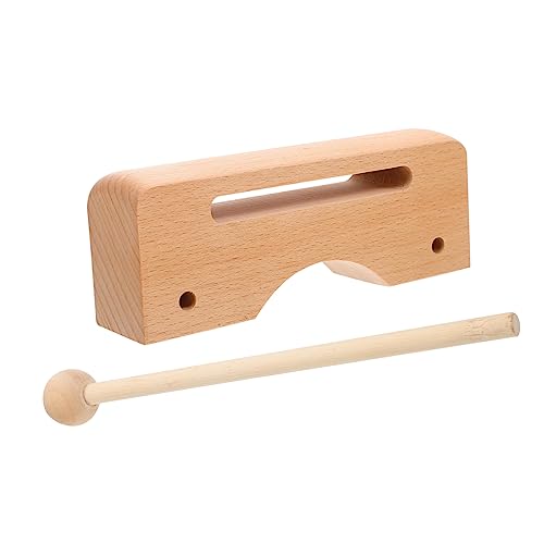 TOYANDONA Hoher und niedriger Klapper Musikspielzeug für Musik-Rhythmus-Block Bildungsmusikinstrument Musikalisches Angebot für den Musikunterricht Holz von TOYANDONA