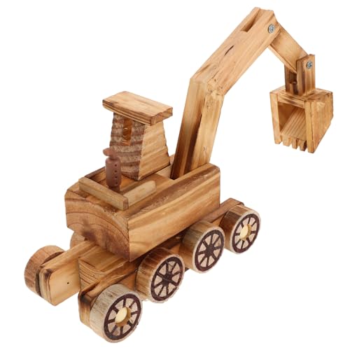 TOYANDONA Holz Bagger für Bewegliches Fahrzeugmodell für Kreative Dekoratives Highlight Holzspielzeug für Kleinkinder und Sammler TOYANDONA Holz Bagger für Bewegliches Fahrzeugmodell für Kreative Dekoratives Highlight Holzspielzeug für Kleinkinder und Sammler von TOYANDONA