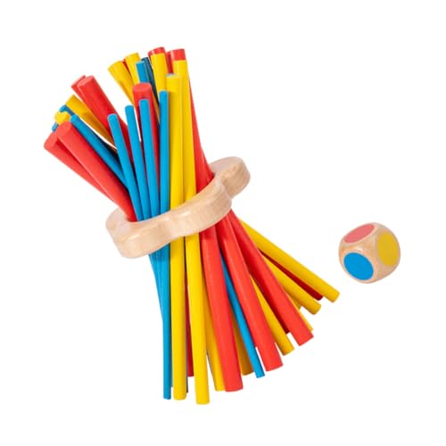 TOYANDONA Holz Balance Sticks Spiel für Buntes Montessori Lernspielzeug Fördert Hand Auge Koordination Geduld und Farbenerkennung Interaktives Familienspiel mit Würfel für Reisen TOYANDONA Holz Balance Sticks Spiel für Buntes Montessori Lernspielzeug Fördert Hand Auge Koordination Geduld und Farbenerkennung Interaktives Familienspiel mit Würfel für Reisen von TOYANDONA