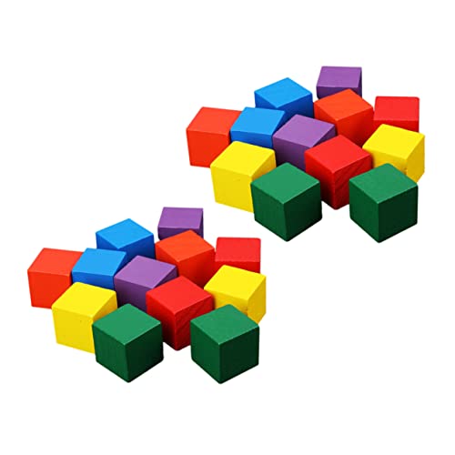 TOYANDONA Holz Bausteine Teilig Bunte Würfel Montessori Lernspielzeug für Kreative Motorische Entwicklung Pädagogisches TOYANDONA Holz Bausteine Teilig Bunte Würfel Montessori Lernspielzeug für Kreative Motorische Entwicklung Pädagogisches von TOYANDONA