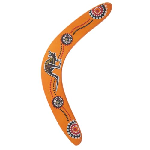 TOYANDONA Holz Boomerang Outdoor Sportspielzeug aus Langlebigem Holz für Wurf Fangspiele im Freien Fördert Hand Auge koordination und Bewegung bei Kindern und Familien von TOYANDONA