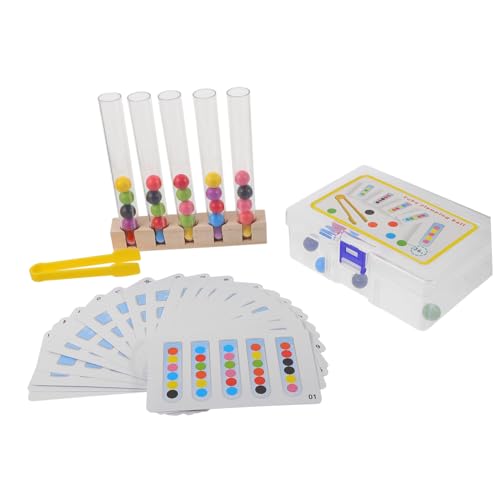 TOYANDONA Holz Clipper Perlen Montessori Lernspielzeug für Kleinkinder Motorische Feinübungen Farbklassifikation Frühe Kinderspielzeug Ab Jahren von TOYANDONA