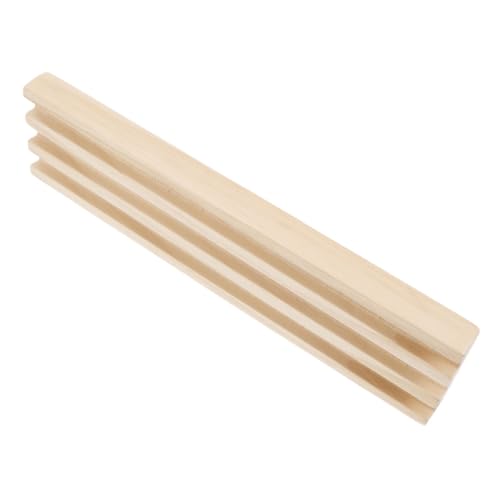 TOYANDONA Holz Domino Halter mit Anti-rutsch Matte Stabiler Domino Tray Organizer für Spielsteine und Karten Multifunktional für Brettspiele und Bastelprojekte Naturholz Design von TOYANDONA