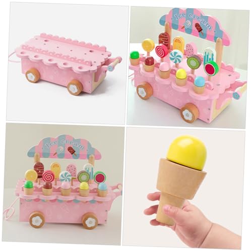 TOYANDONA Holz Eiswagen Spielset Robustes Interaktives Rollenspiel für Mädchen Fördert Feinmotorik und Kreativität für Familienspaß und Hand Koordination TOYANDONA Holz Eiswagen Spielset Robustes Interaktives Rollenspiel für Mädchen Fördert Feinmotorik und Kreativität für Familienspaß und Hand Koordination von TOYANDONA