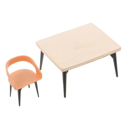 TOYANDONA Holz Esstisch und Europäische Stühle Realistische Kinderzimmer Puppenmöbel für Puppenhaus Dekoration und Kreatives Spiel TOYANDONA Holz Esstisch und Europäische Stühle Realistische Kinderzimmer Puppenmöbel für Puppenhaus Dekoration und Kreatives Spiel von TOYANDONA