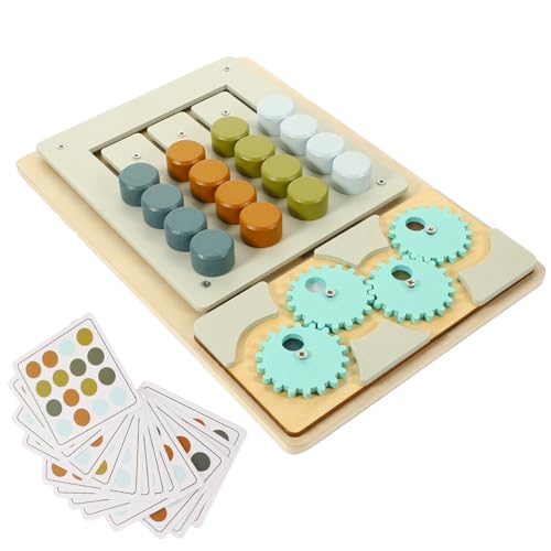 TOYANDONA Holz Farbspielzeug Farben Lernspielzeug für Pädagogisches Sortierspielzeug zur Farberkennung Kreatives Montessori Lernspiel Leichtes Langlebiges Material aus Holz von TOYANDONA