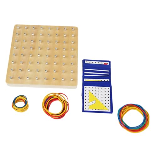 TOYANDONA Holz Geoboard Pädagogisches Nagelbrett für Geometrisches Lernspiel mit Gummibändern Fördert Mathematik Feinmotorik und Formenerkennung im Kindergartenalter TOYANDONA Holz Geoboard Pädagogisches Nagelbrett für Geometrisches Lernspiel mit Gummibändern Fördert Mathematik Feinmotorik und Formenerkennung im Kindergartenalter von TOYANDONA
