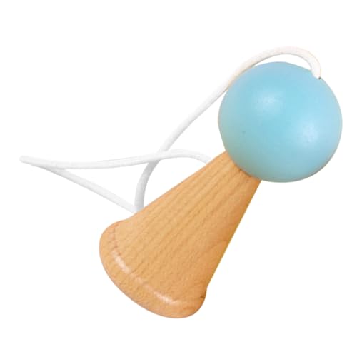 TOYANDONA Holz Kendama für Blauer Kugel Traditionelles Japanisches Geschicklichkeitsspiel Hand Auge koordination Balance und Konzentration als Geburtstagsgeschenk von TOYANDONA