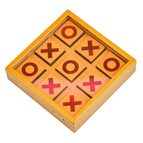 TOYANDONA Holz Klappbares Toe Interaktives Brettspiel für Tragbares Denkspiel für Familie und Party Fördert Analytische und Kreative Fähigkeiten TOYANDONA Holz Klappbares Toe Interaktives Brettspiel für Tragbares Denkspiel für Familie und Party Fördert Analytische und Kreative Fähigkeiten von TOYANDONA