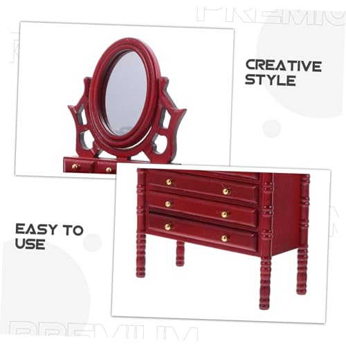 TOYANDONA Holz Kommode für Mädchen Stabile Vintage Schlafzimmermöbel Praktische Aufbewahrung Kompatibel mit Puppenhaus Zubehör TOYANDONA Holz Kommode für Mädchen Stabile Vintage Schlafzimmermöbel Praktische Aufbewahrung Kompatibel mit Puppenhaus Zubehör von TOYANDONA