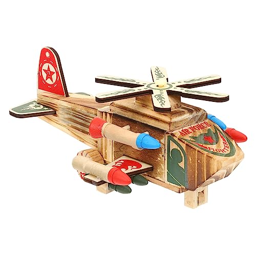 TOYANDONA Holz Krieger Hubschrauber holzspielzeug Retro Vintage Flugzeug Ornament Airplane Toy Ebene Holzbearbeitung kreative Flugzeugdekoration aus Holz Büroflugzeugdekor TOYANDONA Holz Krieger Hubschrauber holzspielzeug Retro Vintage Flugzeug Ornament Airplane Toy Ebene Holzbearbeitung kreative Flugzeugdekoration aus Holz Büroflugzeugdekor von TOYANDONA