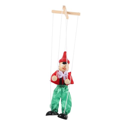 TOYANDONA Holz Marionetten Puppe mit Fäden Handgefertigte Interaktive Marionette Kreative Holzfigur für Robustes Puppentheater Zubehör Dekoratives Sammlerstück Zufällige Zufällige Farbe von TOYANDONA