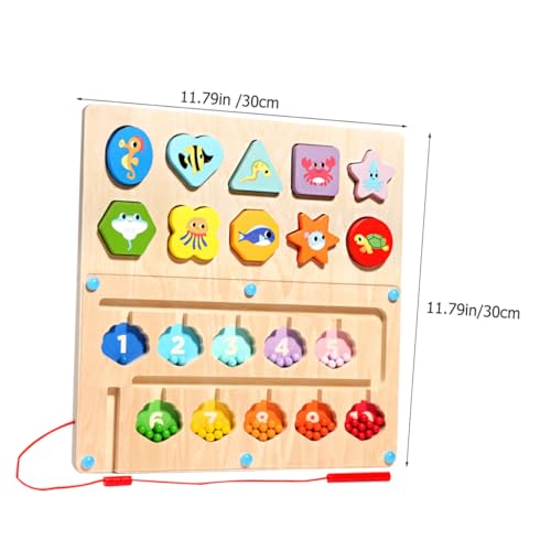 TOYANDONA Holz Maze Labyrinth Lernspielzeug mit Magnetischen Perlen Motorikförderndes Puzzle für Fördert Logisches und Feinmotorik Sicher und Vielseitig Einsetzbar Montessori TOYANDONA Holz Maze Labyrinth Lernspielzeug mit Magnetischen Perlen Motorikförderndes Puzzle für Fördert Logisches und Feinmotorik Sicher und Vielseitig Einsetzbar Montessori von TOYANDONA