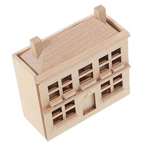 TOYANDONA Holz Mini Haus Modell DIY Bausatz Langlebiges Holz Villa Ornament Kreatives Puppenhaus Zubehör für Individuell Gestaltbares Miniatur Haus Robust und Vielseitig für Spiel und von TOYANDONA