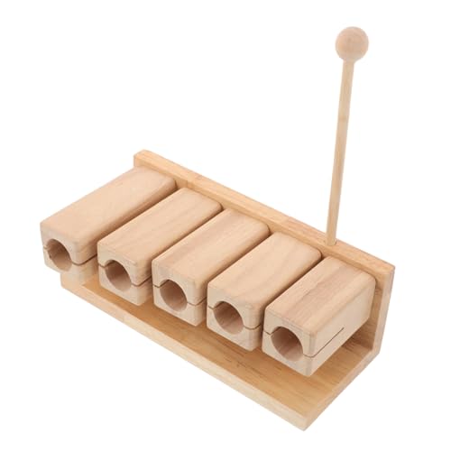 TOYANDONA Holz-Percussion-Block Töne Musikinstrument mit Schlägel Percussion für Montessori Orff Musikunterricht Yoga Vorschule von TOYANDONA