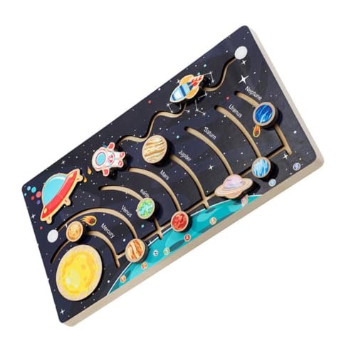 TOYANDONA Holz Planet Puzzle Teilig Pädagogisches Weltraum Lernspielzeug für Kleinkinder mit Sonnensystem Planeten zum Erkennen von Farben und Formen und Feinmotorik TOYANDONA Holz Planet Puzzle Teilig Pädagogisches Weltraum Lernspielzeug für Kleinkinder mit Sonnensystem Planeten zum Erkennen von Farben und Formen und Feinmotorik von TOYANDONA