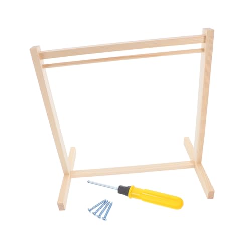 TOYANDONA Holz Puppenkleiderständer Stabiles Elegantes Kleiderregal für Puppen Einfacher Organizer für Puppenkleidung Dekoratives Möbelzubehör für Puppenhaus und Babyparty TOYANDONA Holz Puppenkleiderständer Stabiles Elegantes Kleiderregal für Puppen Einfacher Organizer für Puppenkleidung Dekoratives Möbelzubehör für Puppenhaus und Babyparty von TOYANDONA