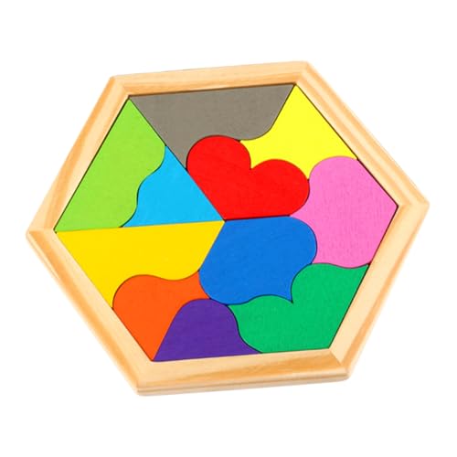 TOYANDONA Holz Puzzle Herzform Bunt Lernspielzeug Pädagogisch Sechseckige Formen Fördert Kreativität und Logisches Denken für Jungen Mädchen Ab Jahren TOYANDONA Holz Puzzle Herzform Bunt Lernspielzeug Pädagogisch Sechseckige Formen Fördert Kreativität und Logisches Denken für Jungen Mädchen Ab Jahren von TOYANDONA