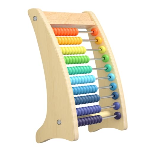 TOYANDONA Holz Rechenhilfe für Montessori Lernspielzeug Bunte Perlen Feinmotorik Hand Auge Koordination Matheunterricht Vorschule von TOYANDONA