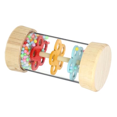 TOYANDONA Holz Regenmacher Musikinstrument Lernspielzeug Regenstick für Frühe Bildung und Greiftraining Kreatives Musikspielzeug für Jungen und Mädchen Geeignet für Drinnen und Draußen von TOYANDONA