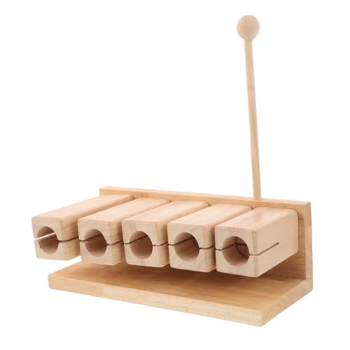 TOYANDONA Holz Rhythmusblock Töne Percussion Instrument aus Holz mit Schlägeln für Musikalische Früherziehung Konzert Auftritte von TOYANDONA