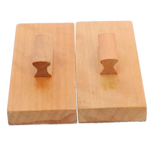 TOYANDONA Holz Sand Block Percussion Musikinstrument für Sicherer Griff Langlebiges Holzmaterial Fördert Rhythmusgefühl für Musikinteressierte Pädagogisches Schlaginstrument von TOYANDONA
