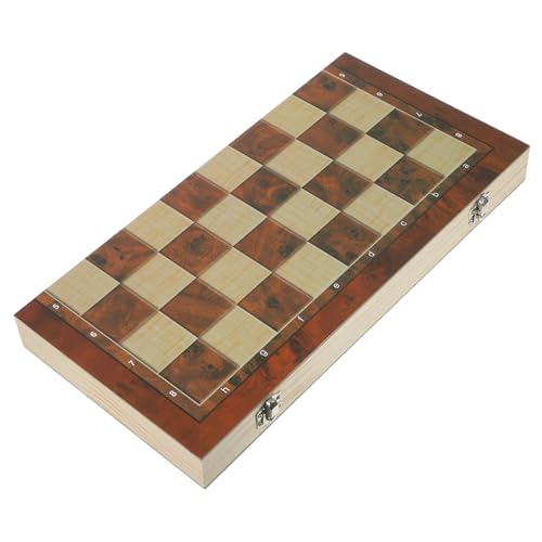 TOYANDONA Holz Schachspiel mit und Dame Faltbares Schachbrett Tragbar für Schule Reisen und Familie Geschenkidee für Erwachsene TOYANDONA Holz Schachspiel mit und Dame Faltbares Schachbrett Tragbar für Schule Reisen und Familie Geschenkidee für Erwachsene von TOYANDONA