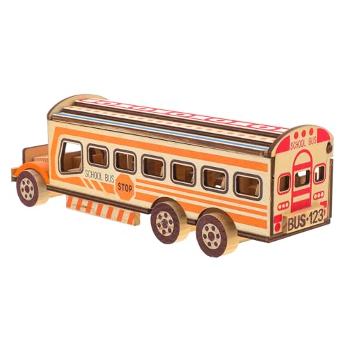 TOYANDONA Holz Schulbus Modellspielzeug für Kleinkinder Robustes und Sicheres Lernspielzeug für Detailgetreues Design für Spielerisches Lernen und Spaß für Zuhause und Schule TOYANDONA Holz Schulbus Modellspielzeug für Kleinkinder Robustes und Sicheres Lernspielzeug für Detailgetreues Design für Spielerisches Lernen und Spaß für Zuhause und Schule von TOYANDONA
