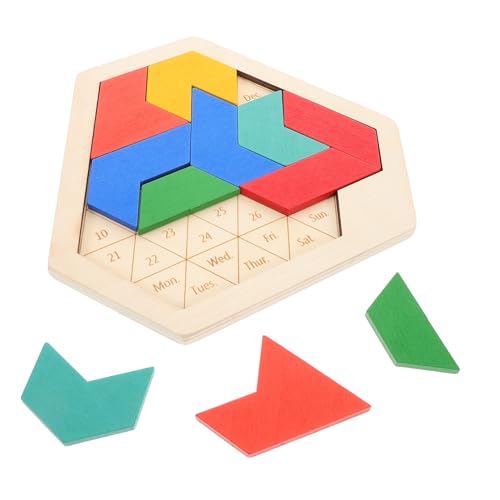 TOYANDONA Holz Sechseck Puzzle Lernspielzeug Pädagogisches Denkspiel für Kreativität Logisches Denken und Hand Auge Koordination Vielseitiges Montessori Förderspielzeug für Kleinkinder und von TOYANDONA