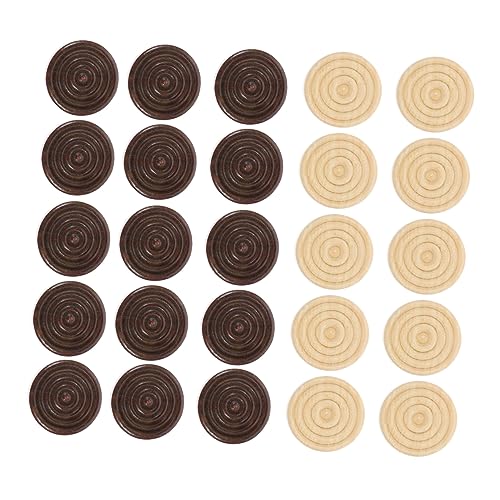 TOYANDONA Holz Spielsteine Für Checkers Und Schach Runde Holzfiguren Holzfarbe Und Ideales Zubehör Für Brettspiele Und Freizeitaktivitäten TOYANDONA Holz Spielsteine Für Checkers Und Schach Runde Holzfiguren Holzfarbe Und Ideales Zubehör Für Brettspiele Und Freizeitaktivitäten von TOYANDONA