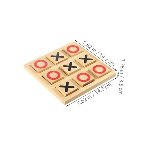 TOYANDONA Holz Toe Spiel Set Holzbrett Lernspielzeug Logisches Denken Familienspiel Party Brettspiel von TOYANDONA