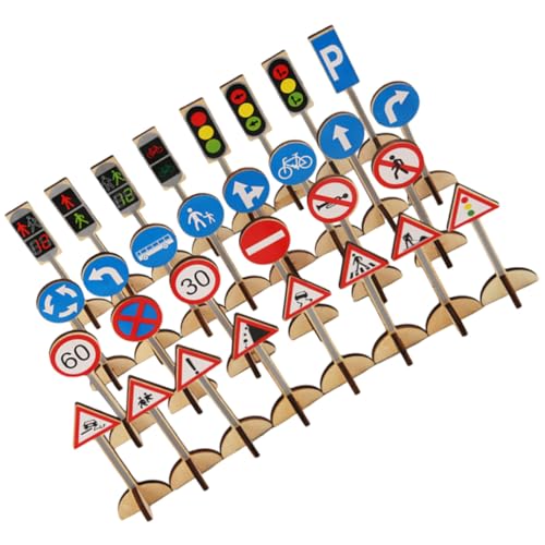TOYANDONA Holz Verkehrszeichen Lernspielzeug Teiliges Verkehrsschilder Modell für Frühkindliche Verkehrserziehung und Straßensicherheit Lernspielzeug TOYANDONA Holz Verkehrszeichen Lernspielzeug Teiliges Verkehrsschilder Modell für Frühkindliche Verkehrserziehung und Straßensicherheit Lernspielzeug von TOYANDONA