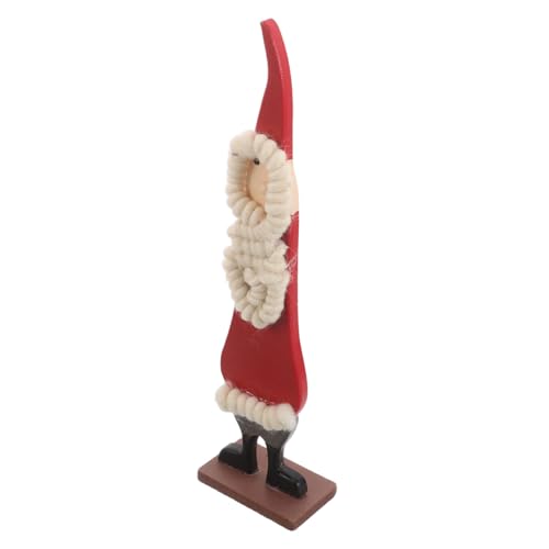 TOYANDONA Holz und Filz Weihnachtsdekoration für Tisch Gemütliche Winter Deko für Zuhause Stilvolle Schneemann Statue für Festliche Anlässe und Kaminornament von TOYANDONA