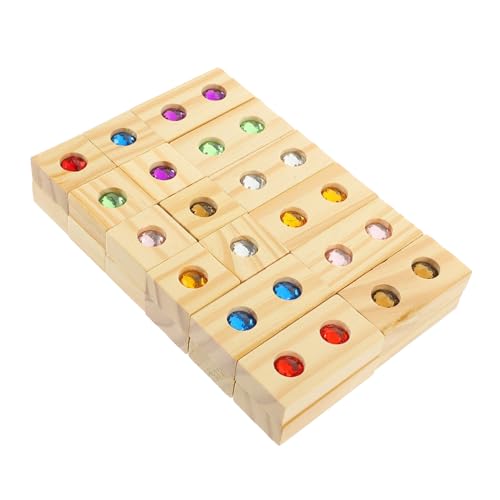 TOYANDONA Holzbausteine mit Edelstein Inlay Teiliges Konstruktionsspielzeug für Frühförderung Fördert Hand Augen Koordination Farbenerkennung und Kreatives TOYANDONA Holzbausteine mit Edelstein Inlay Teiliges Konstruktionsspielzeug für Frühförderung Fördert Hand Augen Koordination Farbenerkennung und Kreatives von TOYANDONA