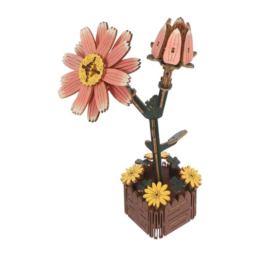TOYANDONA Holzblumen Puzzle mit Vase Daisy Flower DIY Bastelset aus Natürlichem Holz Detailliertes Modell für Kreative Pflanzenbouquet Gestaltung Geeignet für Anfänger und Geschenkideen TOYANDONA Holzblumen Puzzle mit Vase Daisy Flower DIY Bastelset aus Natürlichem Holz Detailliertes Modell für Kreative Pflanzenbouquet Gestaltung Geeignet für Anfänger und Geschenkideen von TOYANDONA