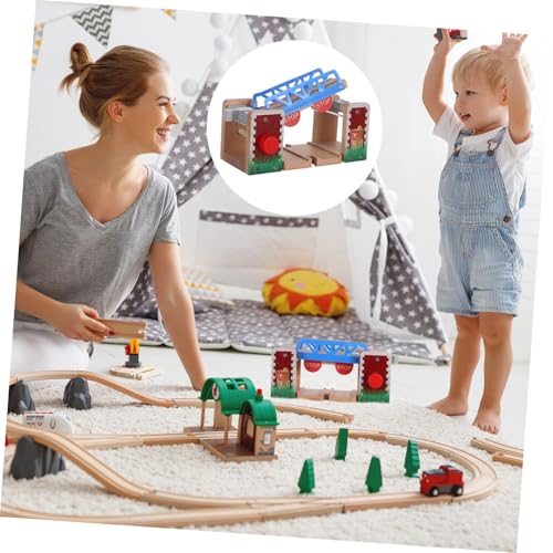 TOYANDONA Holzeisenbahn Hubbrücke Zubehör Kompatibel mit Holzschienen für Fördert Feinmotorik und Kreatives Spiel Vielseitiges Bahnspielzeug für Spannende Zugstädte TOYANDONA Holzeisenbahn Hubbrücke Zubehör Kompatibel mit Holzschienen für Fördert Feinmotorik und Kreatives Spiel Vielseitiges Bahnspielzeug für Spannende Zugstädte von TOYANDONA