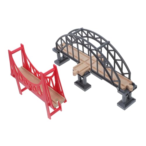 TOYANDONA Holzeisenbahn Set Kreatives Zubehör für Hängebrücke und Brückenpfeiler für Interaktive Familienspiele und Pädagogisches Lernen TOYANDONA Holzeisenbahn Set Kreatives Zubehör für Hängebrücke und Brückenpfeiler für Interaktive Familienspiele und Pädagogisches Lernen von TOYANDONA