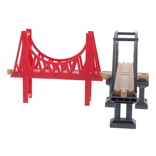 TOYANDONA Holzeisenbahn Zubehör Suspension Bridge Spielzeugbrücke aus Langlebigem Kunststoff mit Grauer Gitterstruktur und Roter Meeresbrücke für Kreatives Bauen und Kognitive Teiliges Set TOYANDONA Holzeisenbahn Zubehör Suspension Bridge Spielzeugbrücke aus Langlebigem Kunststoff mit Grauer Gitterstruktur und Roter Meeresbrücke für Kreatives Bauen und Kognitive Teiliges Set von TOYANDONA