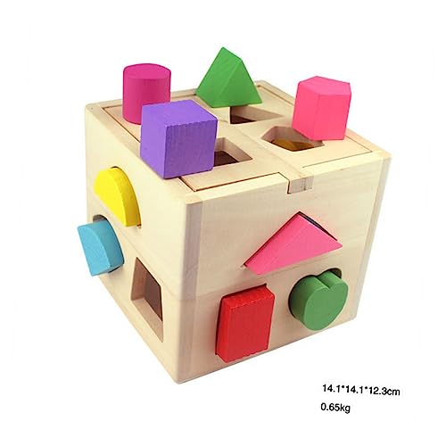 TOYANDONA Holzformensortierwürfel Klassisches Pädagogisches Für Mit Geometrischen Formen Ideal Für Die Entwicklung Von Motorischen Fähigkeiten Und Kreativität 13 öcher Aus TOYANDONA Holzformensortierwürfel Klassisches Pädagogisches Für Mit Geometrischen Formen Ideal Für Die Entwicklung Von Motorischen Fähigkeiten Und Kreativität 13 öcher Aus von TOYANDONA