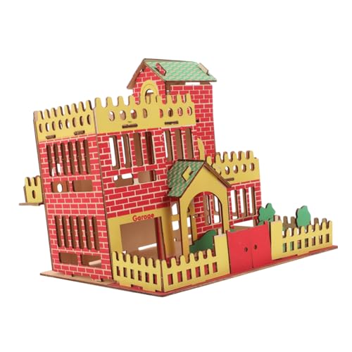 TOYANDONA Holzhaus Puzzle Bausatz Holzmodell Handmontiert Lernspielzeug Fördert Kreativität Feinmotorik Logisches Denken Für Jungen Mädchen von TOYANDONA