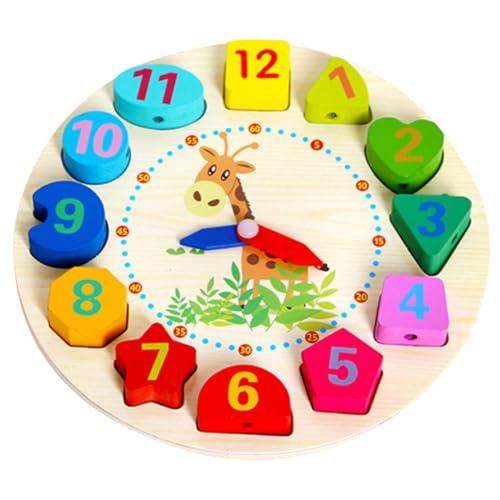 TOYANDONA Holzperlen Lernuhr mit Zahlen für Kleinkinder Pädagogisches Holzspielzeug Zahlenvermittlung Umweltfreundliche Lernuhr für Jungen und Mädchen zur Frühkindlichen TOYANDONA Holzperlen Lernuhr mit Zahlen für Kleinkinder Pädagogisches Holzspielzeug Zahlenvermittlung Umweltfreundliche Lernuhr für Jungen und Mädchen zur Frühkindlichen von TOYANDONA