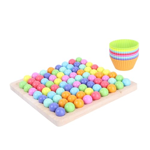 TOYANDONA Holzperlen Pädagogisches Regenbogen Kugel Puzzle Interaktives Lernspielzeug und Erkundungsfähigkeiten Bunte Montessori Aktivität für Jungen und Mädchen TOYANDONA Holzperlen Pädagogisches Regenbogen Kugel Puzzle Interaktives Lernspielzeug und Erkundungsfähigkeiten Bunte Montessori Aktivität für Jungen und Mädchen von TOYANDONA
