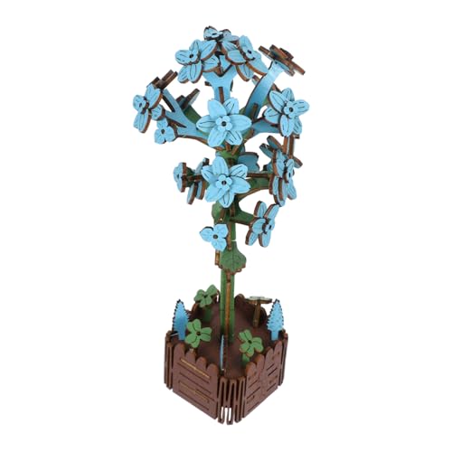 TOYANDONA Holzpuzzle Blumenstrauß Hyazinthenpuzzle Topfblumenmodell Basteln 3D Holzblumenpuzzle Blumenmontage Holzhandwerk DIY Holzpflanzendekor Holzkunst Montagesatz von TOYANDONA
