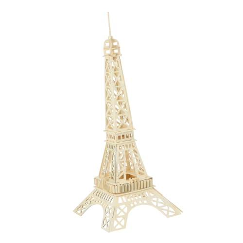 TOYANDONA Holzpuzzle Eiffelturm Modellbausatz Lernspielzeug aus Umweltfreundlichem Holz für Anleitung Fördert Kreativität Geduld und Praktische Fähigkeiten Dekoratives Bastelset von TOYANDONA
