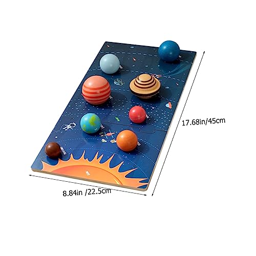 TOYANDONA Holzpuzzle Planetenspielzeug Holz Weltraum Lernspielzeug Montessori Motorikspielzeug Planeten Puzzle für Frühe Bildung und Kognitive Entwicklung von TOYANDONA