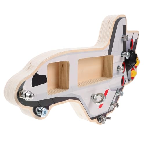 TOYANDONA Holzspielzeug Für Interaktives Lernspielzeug Form Eines Cartoon Raumschiffs Montessori Busy Board Zur Der Feinmotorik Und Kreativität Ideales Für Kleinkinder Und TOYANDONA Holzspielzeug Für Interaktives Lernspielzeug Form Eines Cartoon Raumschiffs Montessori Busy Board Zur Der Feinmotorik Und Kreativität Ideales Für Kleinkinder Und von TOYANDONA