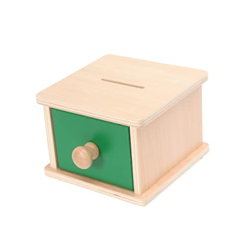 TOYANDONA Holzspielzeug Münzbox für Hand Auge Koordination Lernspielzeug aus Hochwertigem Holz Langlebig Leicht Geeignet für Jungen Mädchen Feinmotorik von TOYANDONA