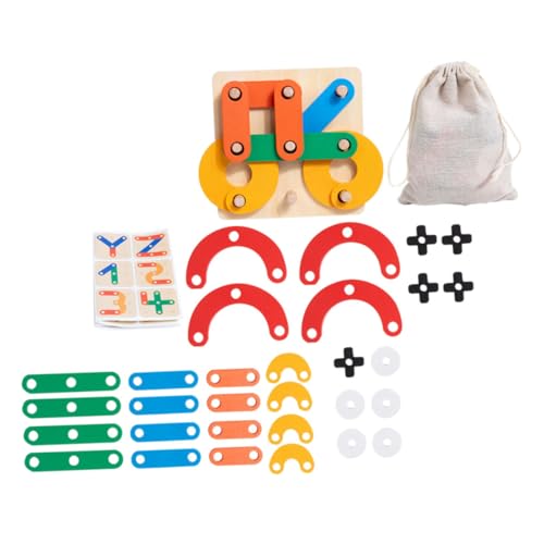 TOYANDONA Holzspielzeug Puzzle Bunte Geometrische Formen Lernspielzeug Pädagogisches Steckpuzzle für Vorschulkinder zur Kognitiver Fähigkeiten für Jungen und Mädchen Kreatives Lernspielzeug von TOYANDONA